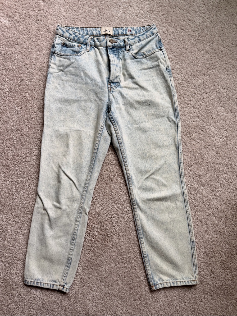 Sézane Pale Blue Straight-Leg Jeans